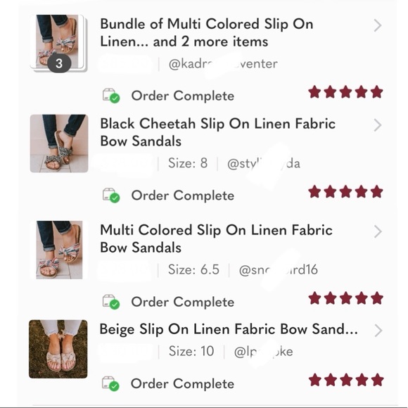 Beige Slip On Linen Fabric Bow Sandals - Picture 13 of 14